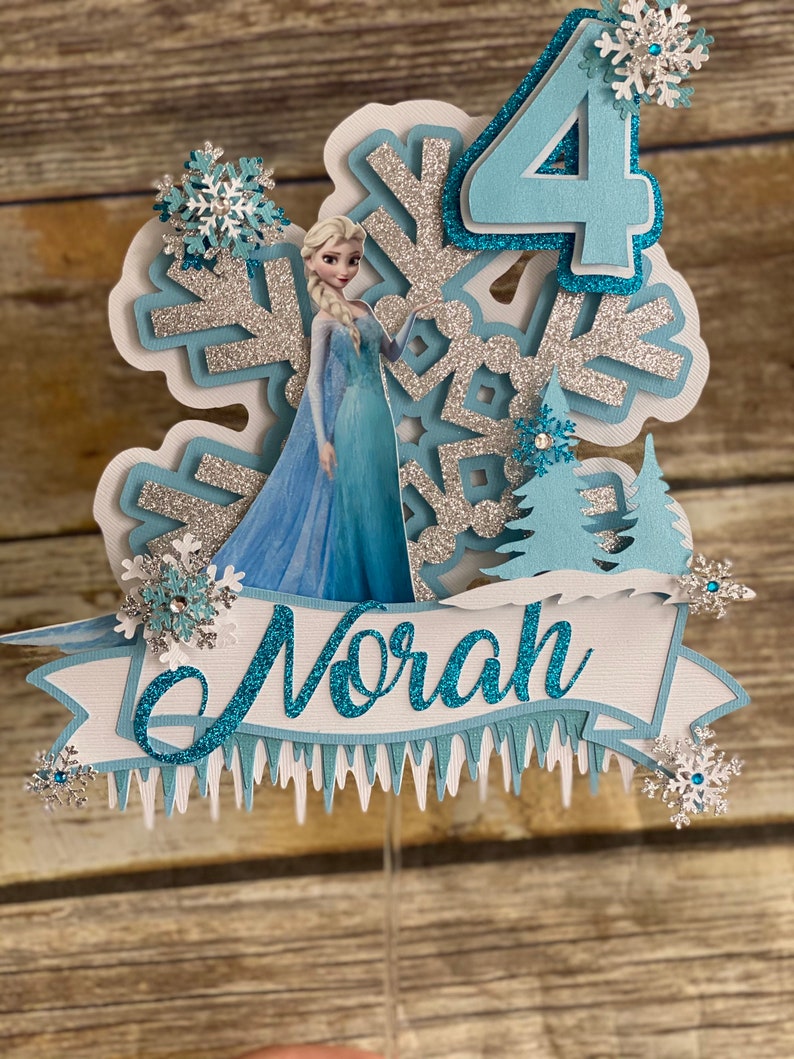 Cake Topper Snow Cake Topper Inspired Cake Topper Snow - Etsy
