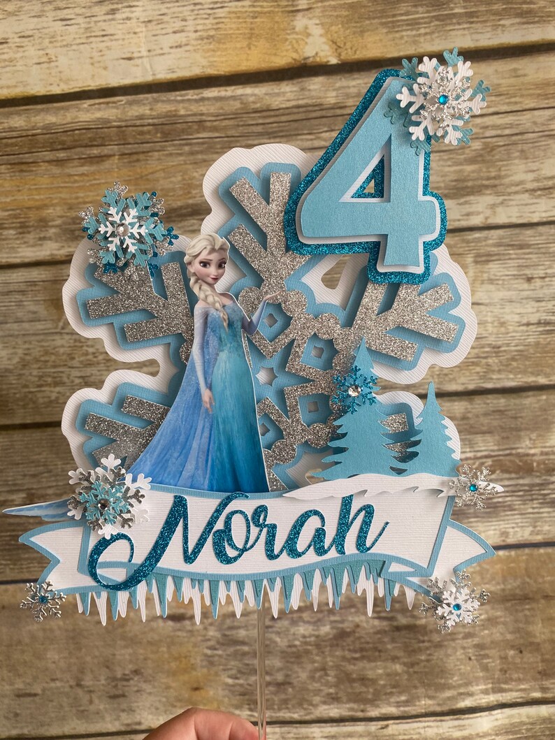 Cake Topper Snow Cake Topper Inspired Cake Topper Snow - Etsy