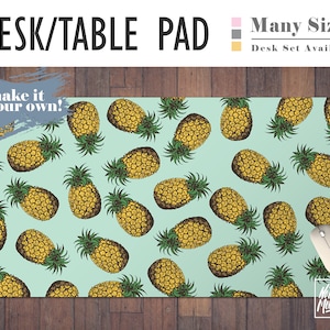 Pineapple (washed up) Print Desk Mat, Extended Mouse Pad, Desk Set, Home Office, Office Decor, Trendy Workspace, Work Essentials, Gamer Desk