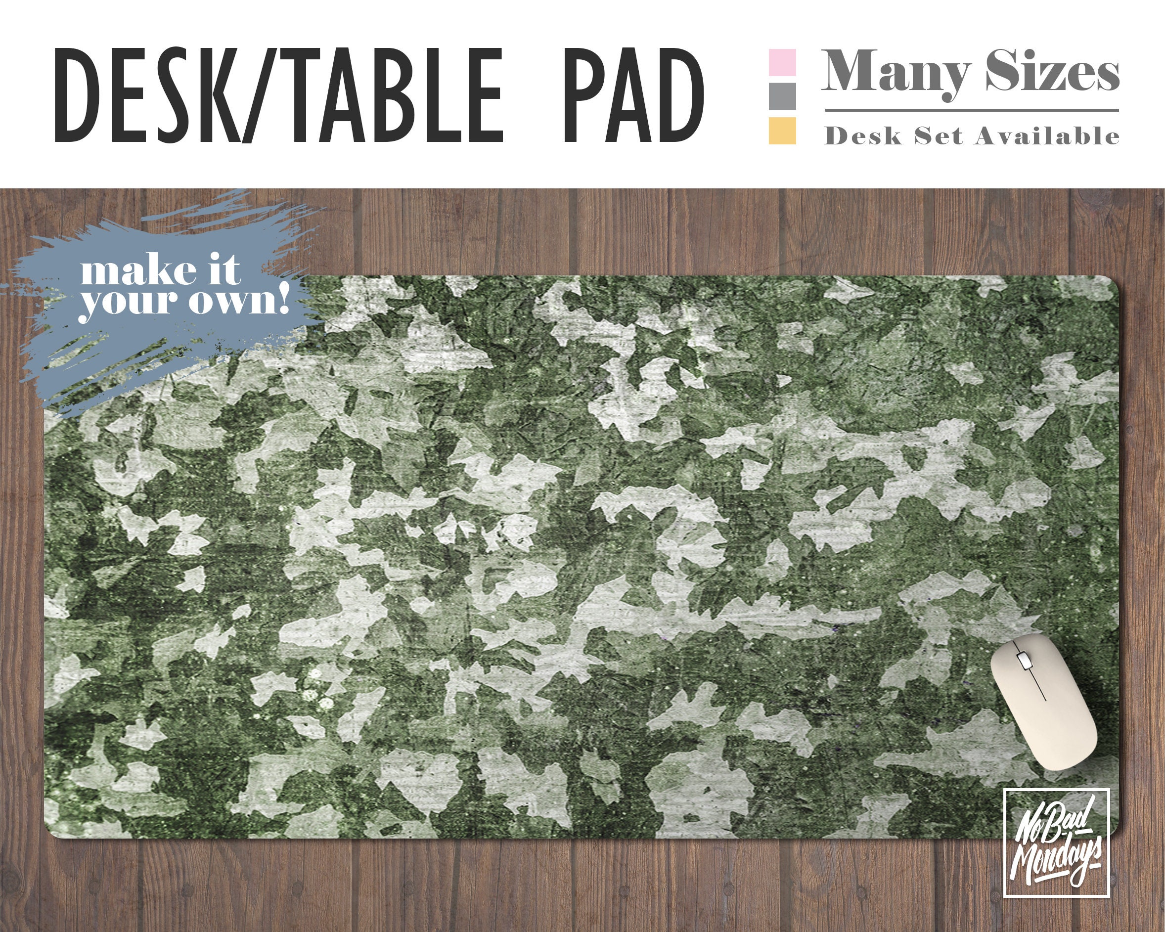 Camouflage / Camo / Hunter Print Desk Mat Available Custom Etsy