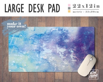 Watercolor Forest Print Desk Mat - 2 Sizes - High Quality Digital Print, Extended Mouse Pad - Desk Accessory - Gamer Desk - Trendy Workspace