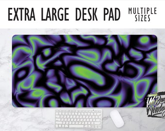 Lava Hologram Desk Mat, Home Office, Office Decor, Trendy Workspace, Work Essentials, Trippy Print, Office Supplies, Gamer, Student Desk