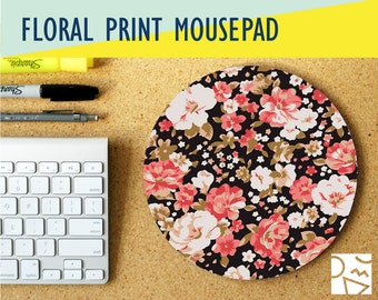 Floral Print Mousepad, Home & Office, Home Office, Office Decor, Trendy Workspace, Gaming Desk, Work Essentials, Mousepad, Floral Print