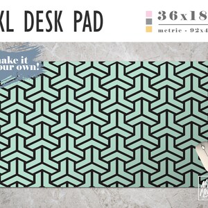 Trifid Print Extra Large Desk Pad, Home Office, Office Decor, Trendy Workspace, Gaming Desk, Work Essentials, Desk Mat, Mousepad, Work Desk
