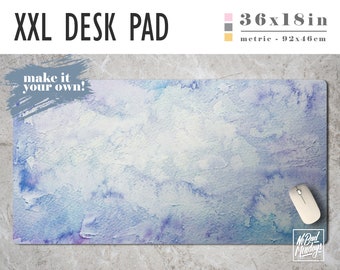 Pastel Print Large Desk Pad, Mousepad, Office Decor, Home Office, Work Essentials, Student Desk, Gaming Desk, Mousepad, Workspace, 18x36in