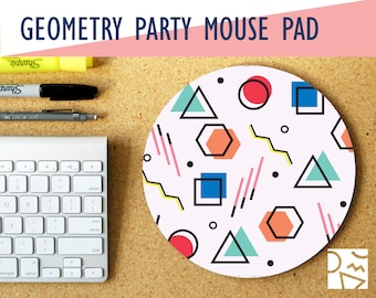 Geometry Party Mousepad, Trendy Desk Accessory