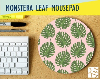 Monstera Leaf Mousepad, Home & Office, Home Office, Office Decor, Gamer Desk, Office Supplies, Student Desk, Work Essentials, Floral Print
