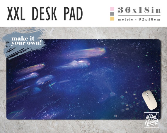 Galaxy Print Extended Desk Pad, Large Mouse Mat (36x18in)