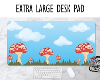 Mushroom Floor Desk Mat, Office Decor, Home Office, Work Essentials, Student Desk, Gaming Desk, Mousepad, Workspace Decor, Mushrooms