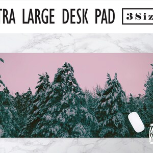 Winter Evergreens Desk Mat, Office Decor, Home Office, Work Essentials, Student Desk, Gaming Desk, Mousepad, Workspace Decor, Desk Accessory