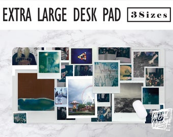 Polaroid Collage Desk Mat - 3 Sizes - High Quality Digital Print, Mouse Pad, Cool Workspace, Desk Pad, Cool Desk Mat, Polaroid, Photo Print