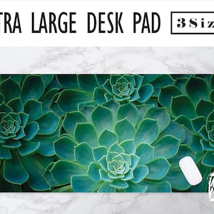 Succulent Desk Mat, Office Decor, Home Office, Work Essentials, Student Desk, Gaming Desk, Mousepad, Workspace Decor, Desk Accessories