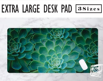 Succulent Desk Mat, Office Decor, Home Office, Work Essentials, Student Desk, Gaming Desk, Mousepad, Workspace Decor, Desk Accessories