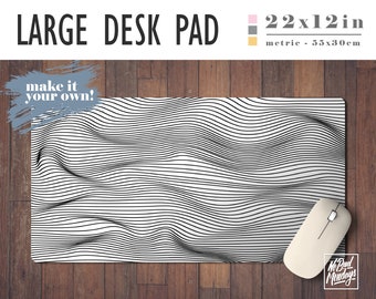 Abstract Lines Desk Mat, Modern Office Decor, Workspace Mousepad