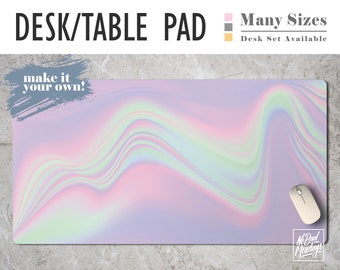 Iridescent Print Extended Mouse Pad, Gamer Desk Mat