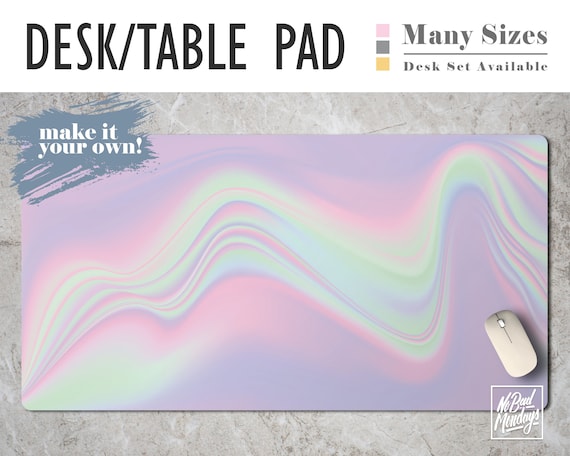 Iridescent Print Extended Mouse Pad, Gamer Desk Mat