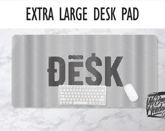 Desk Illusion Extra Large Desk Pad - 36x18" - Extra Large Mouse Pad, Desk Mat, Desk Accessory, Home Office, Office Decor, Trendy Workspace