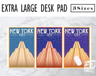 New York City Travel Poster Desk Mat, Office Decor, Home Office, Work Essentials, Student Desk, Gaming Desk, Mousepad, Workspace Decor