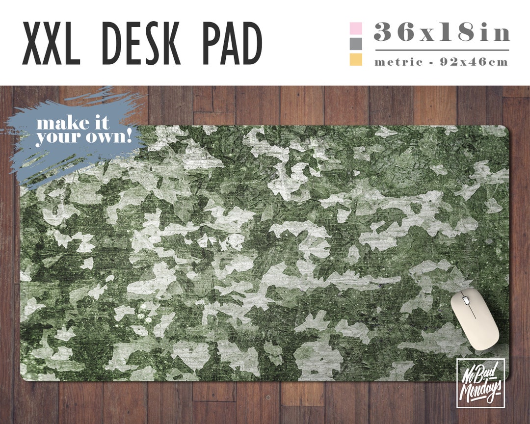 Camouflage Camo Hunter Print Large Desk Mat Home Office Etsy