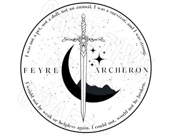 ACOTAR Feyre Cut Files For Cricut, ACOTAR Designs For Sublimation, Shirts, Sticker,