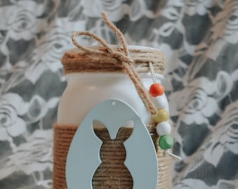 Easter Decor | Easter Mason Jars | Easter Bunny Decor | Spring Mason Jars