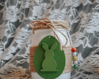 Easter Decor | Easter Mason Jars | Easter Bunny Decor