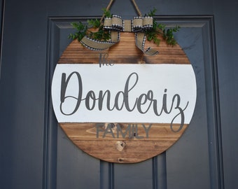 Front Door Decor | Door Hanger | Family Name | Personalized Door Hanger | Door Wreath | Housewarming Gift