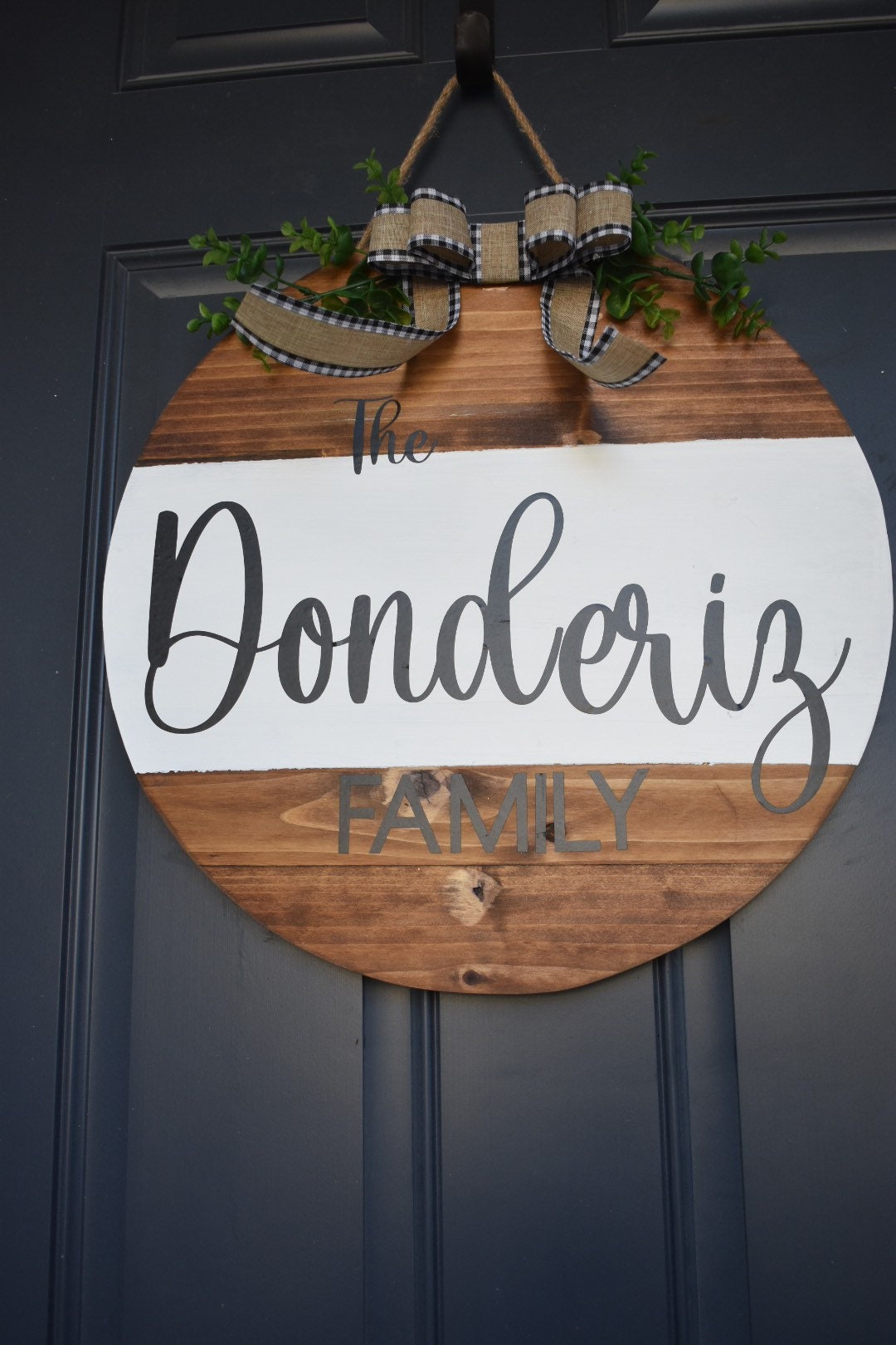 Front Door Decor | Door Hanger | Family Name | Personalized Door Hanger ...