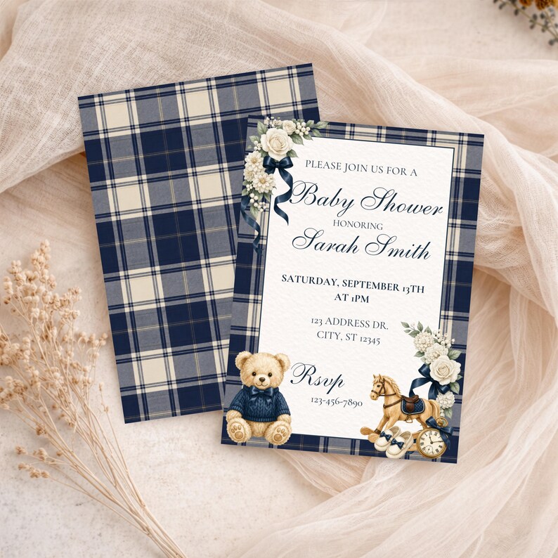 Ralph Lauren Baby Shower Bundle Template, Polo Teddy Bear Baby Shower ...