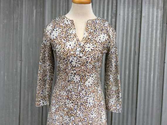 1970's Long Evening Dress - Psychadelic Maxi Dress