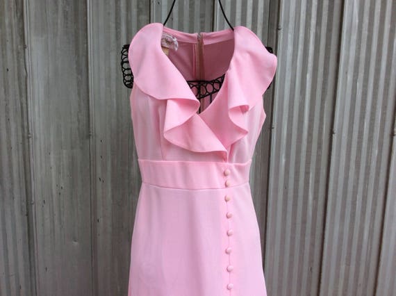 Robe maxi vintage des années 1970 - robe de polyes