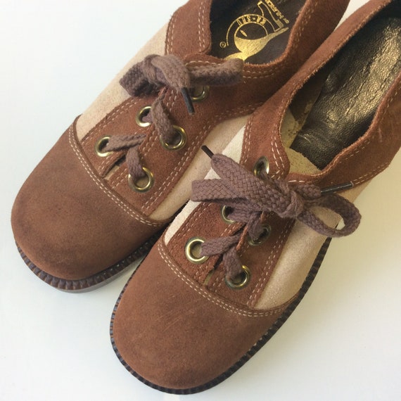 NEW Mod 1960 Shoes / Authentic vintage Suede Platf