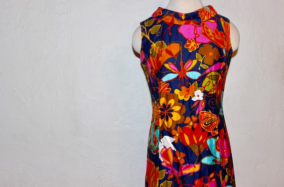 1960 Psychadelic Hawaïen dress / Vintage flower pr