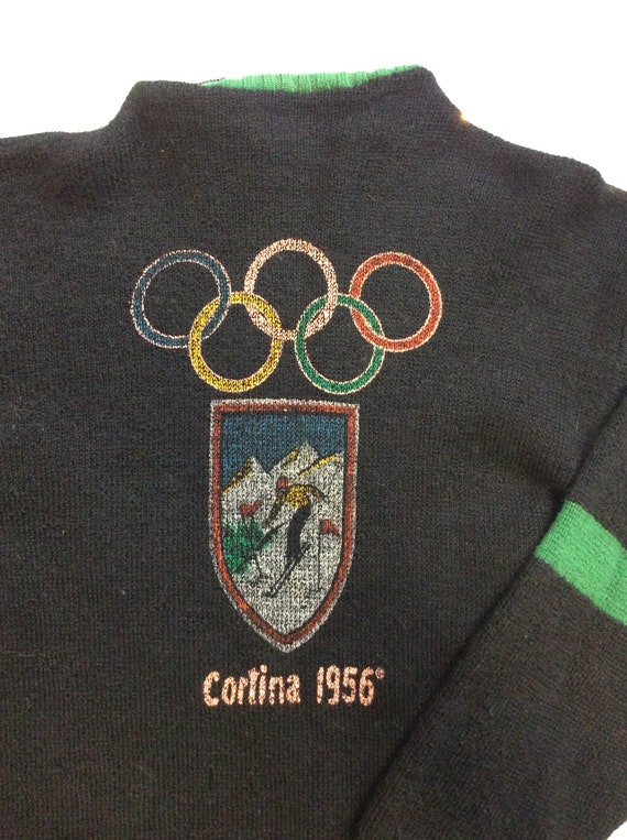 RARE Cortina Olympics Wool Sweater 1950 / Wool Ski