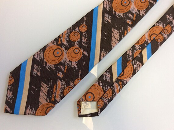 Schiaparelli designer tie 1970- Large Vintage psy… - image 4