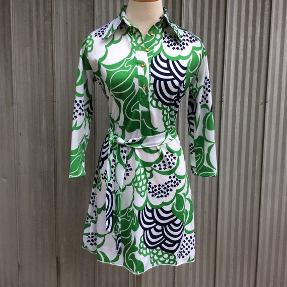 Psychadelic vintage dress 1970 / Hippie chic dres… - image 2