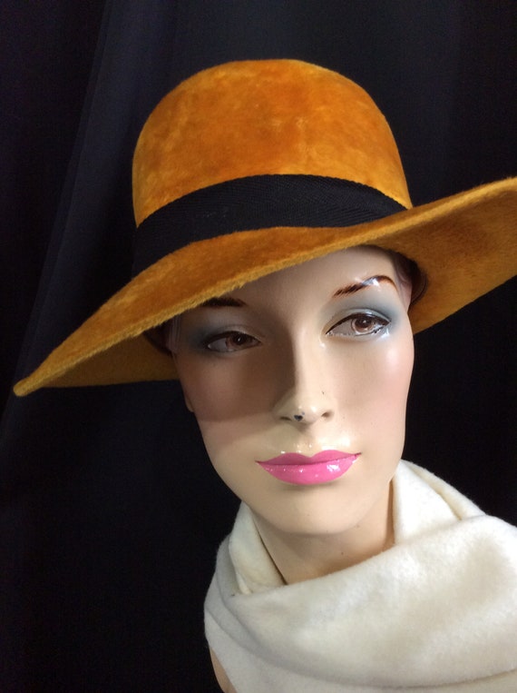Vintage Herbert Johnson 1970 Funky Fedora Hat Woman /… Gem