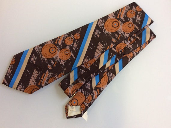 Schiaparelli designer tie 1970- Large Vintage psy… - image 1