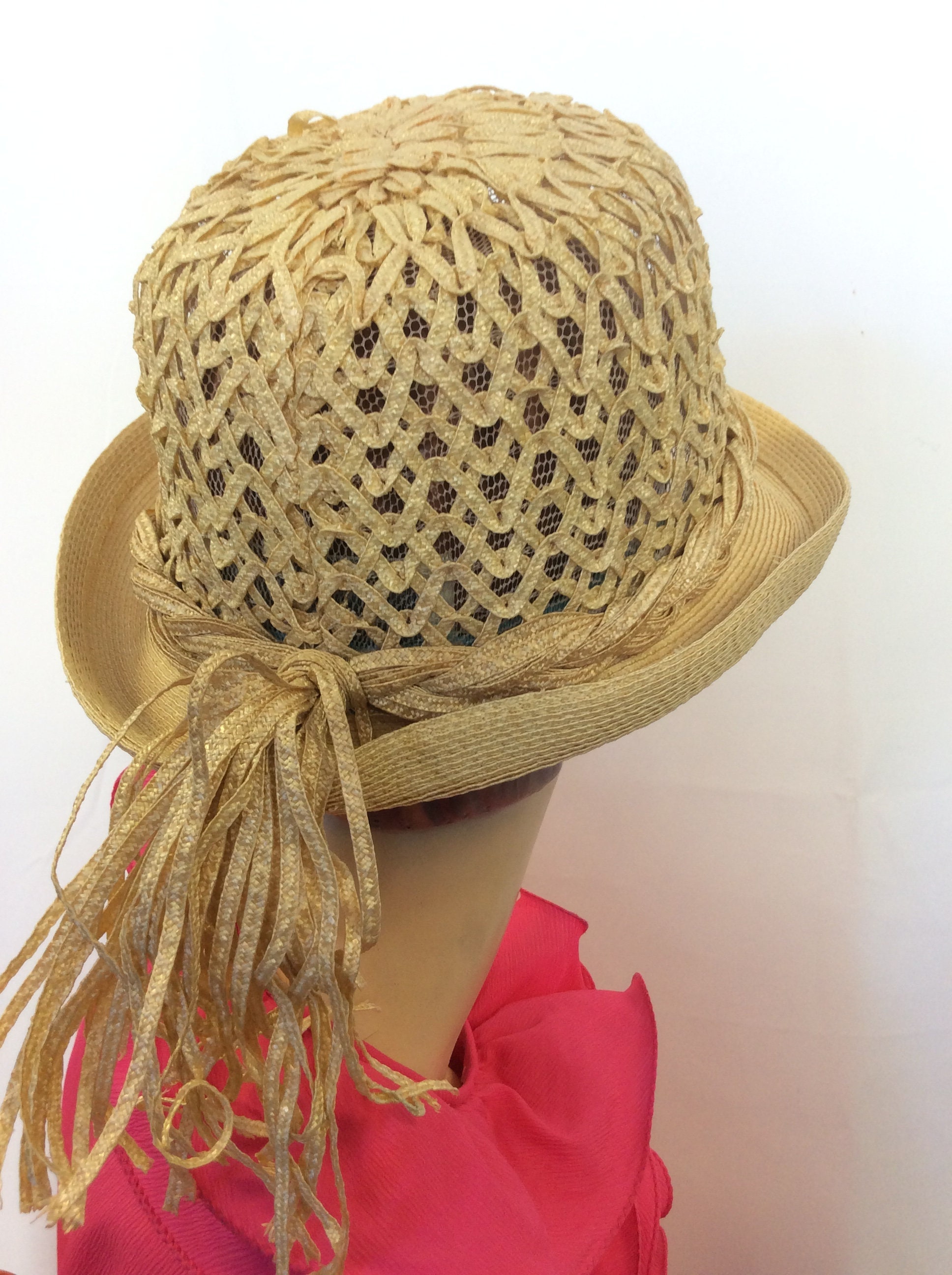 RARE 1960 Designer Yves St-laurent Hat / Vintage Finely  display picture 2