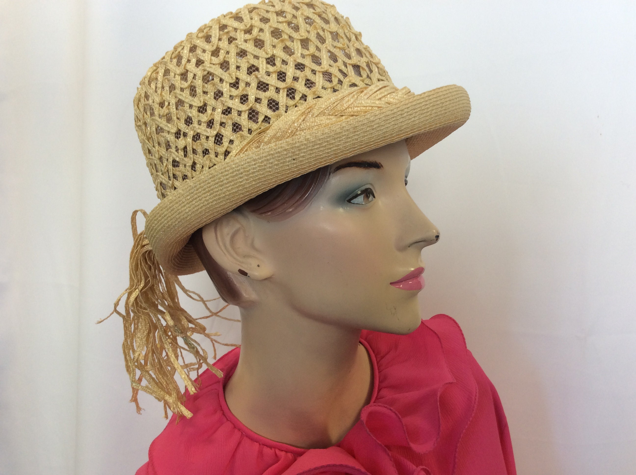 RARE 1960 Designer Yves St-laurent Hat / Vintage Finely  display picture 3