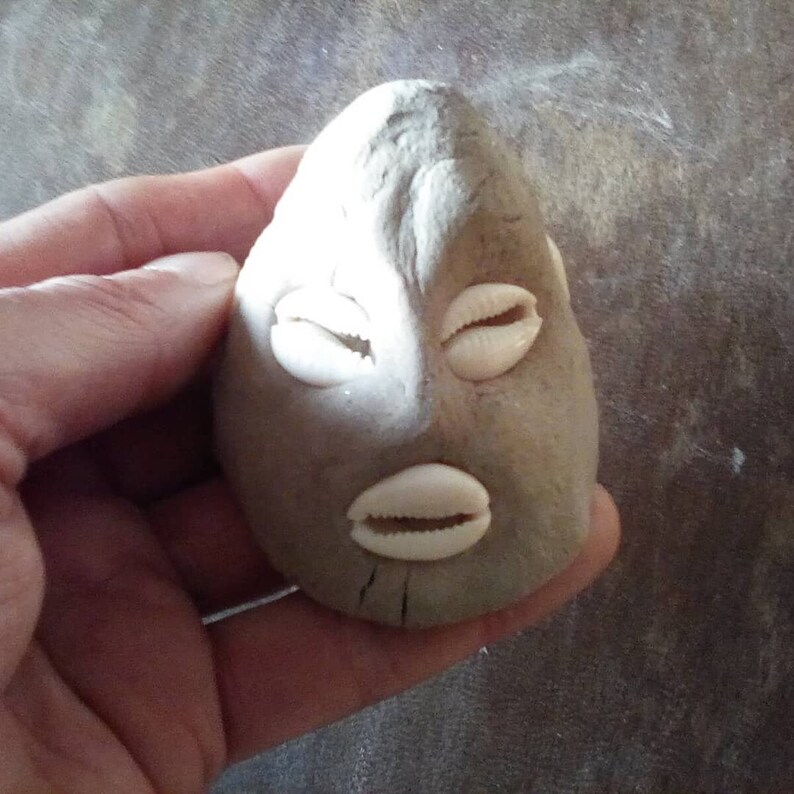 Elegua Head rustic santeria statue african altar clay voodoo Etsy