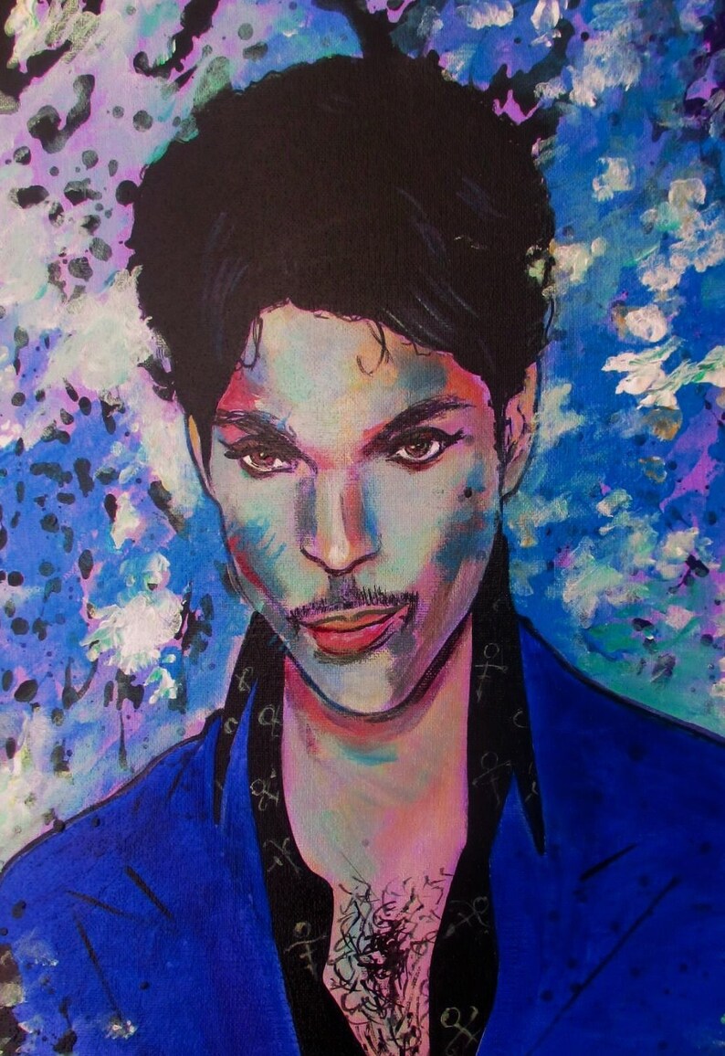 Prince Hand Painted Original Acrylic Painting on Stretched Canvas ...