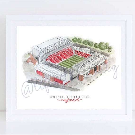 Watercolor Anfield Stadium | Liverpool FC Print