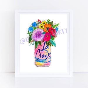La Croix Floral | Watercolor Print