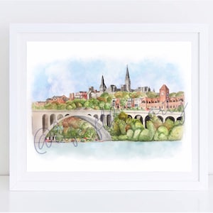 Georgetown Waterfront Watercolor Print