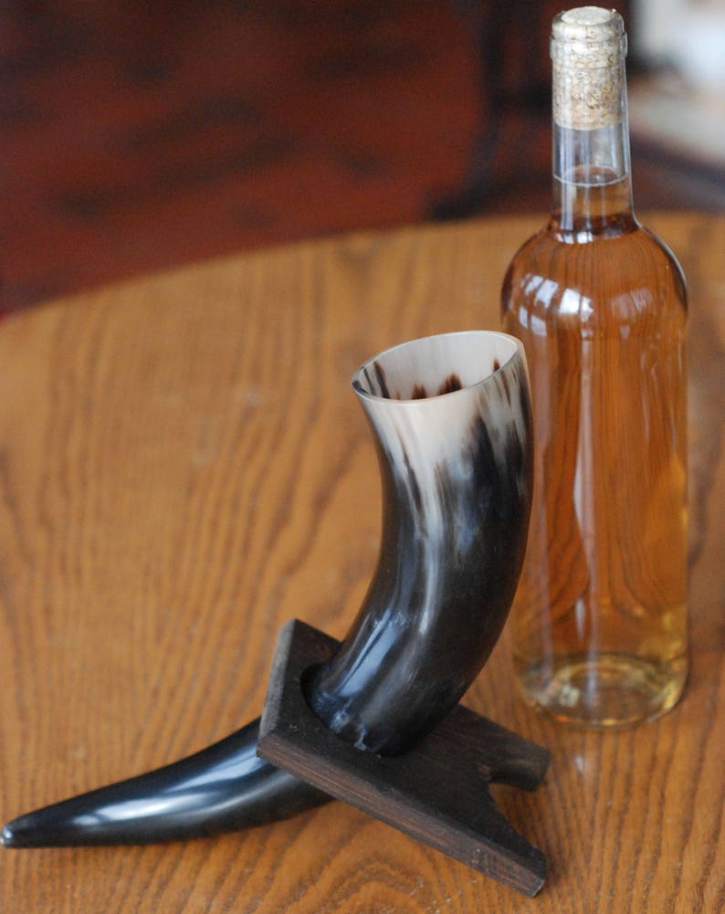 Mead Horn & Stand/Drinking Horn/Feastware/Viking/Medieval Etsy