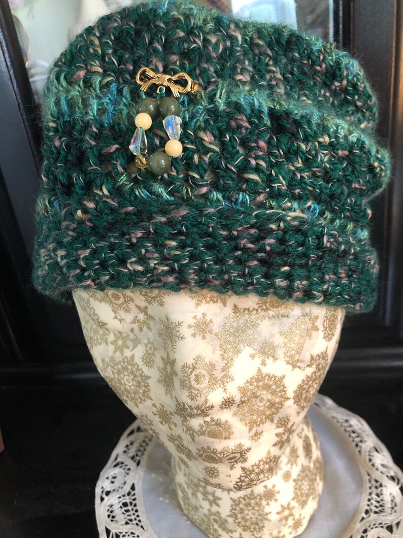 green Aventurine, citrine, yellow jasper /& clear quartz crystals Jeweled Chakra Hat