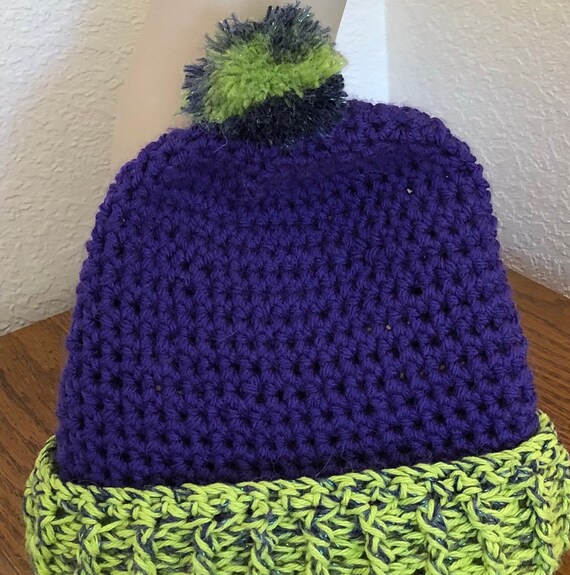 purple ski hat