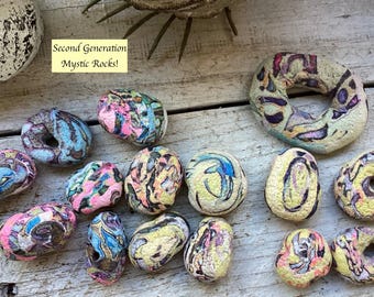 Abstract Polymer Clay Mystic Rock Beads - Colorful Jewelry Supplies