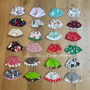 Christmas Countdown Elf Skirts /24 days Advent Calender / Girl Elf Clothes / Elf Accessories / Scout doll / 12&quot; Doll clothing / Elf Prop